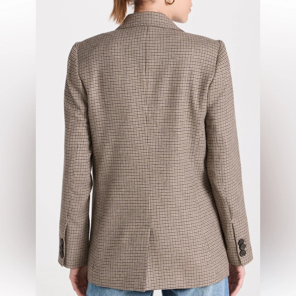 Anine Bing Brown Checkered Blazer - Picture 4 of 11